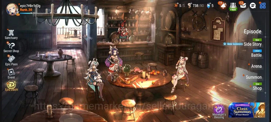 Epic Seven Accounts Starter Global Unverif| 8ML (SS Vivian, SP Politis, D Lilibet, TE Kayron, Faithless Lidica,etc) Holiday 2