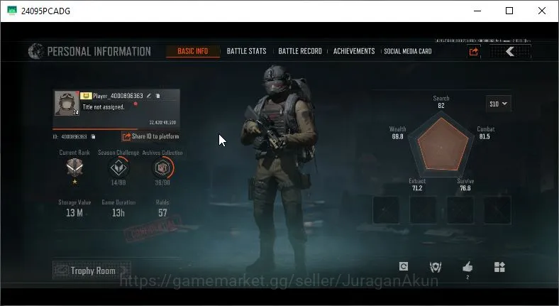 Arena Breakout Accounts Mid-Tier [MOBILE] Lvl 24|SV 13M |CV 8M|Plain ACC FMP5 Grave Mosin BT101 IND70 B4tac,Etc|GearSkin|CN 2