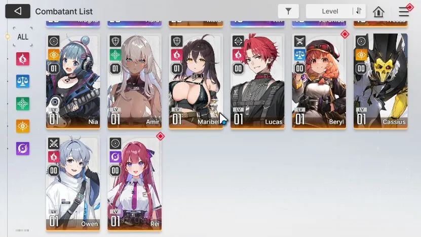 Chaos Zero Nightmare Accounts GLOBAL Lv20|4 SSR(Magna Haru Rin Veronica) 9SR(BerylM3,Cassius,Maribell,etc) 11SR 5