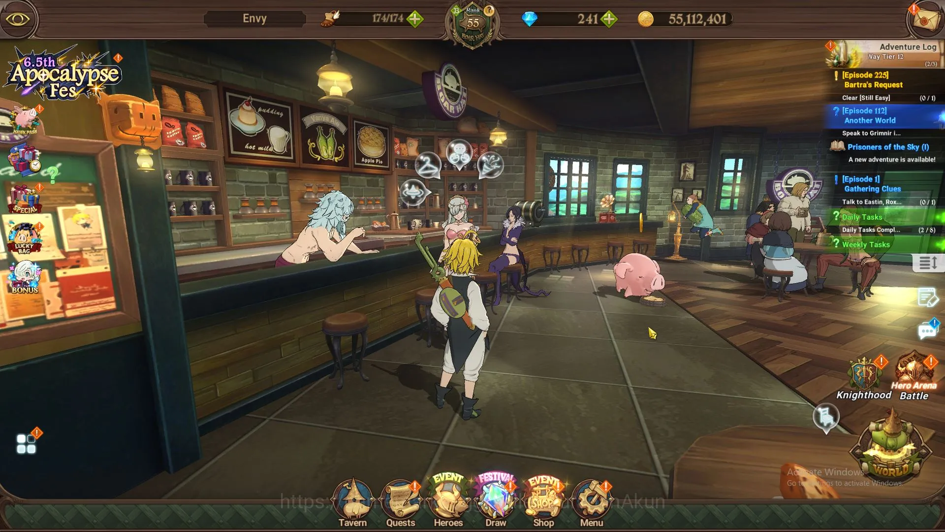 ASIA|2M CC|1 LR + 4 UR+Full Collab Konosuba+241 Gems|Elizabeth,Mael2/6,Thor2/6,Skuld,Sabunak|Code Only|(SDS2638) The Seven Deadly Sins: Grand Cross Midgame ASIA|2M CC|1 LR + 4 UR+Full Collab Konosuba+241 Ge image 1