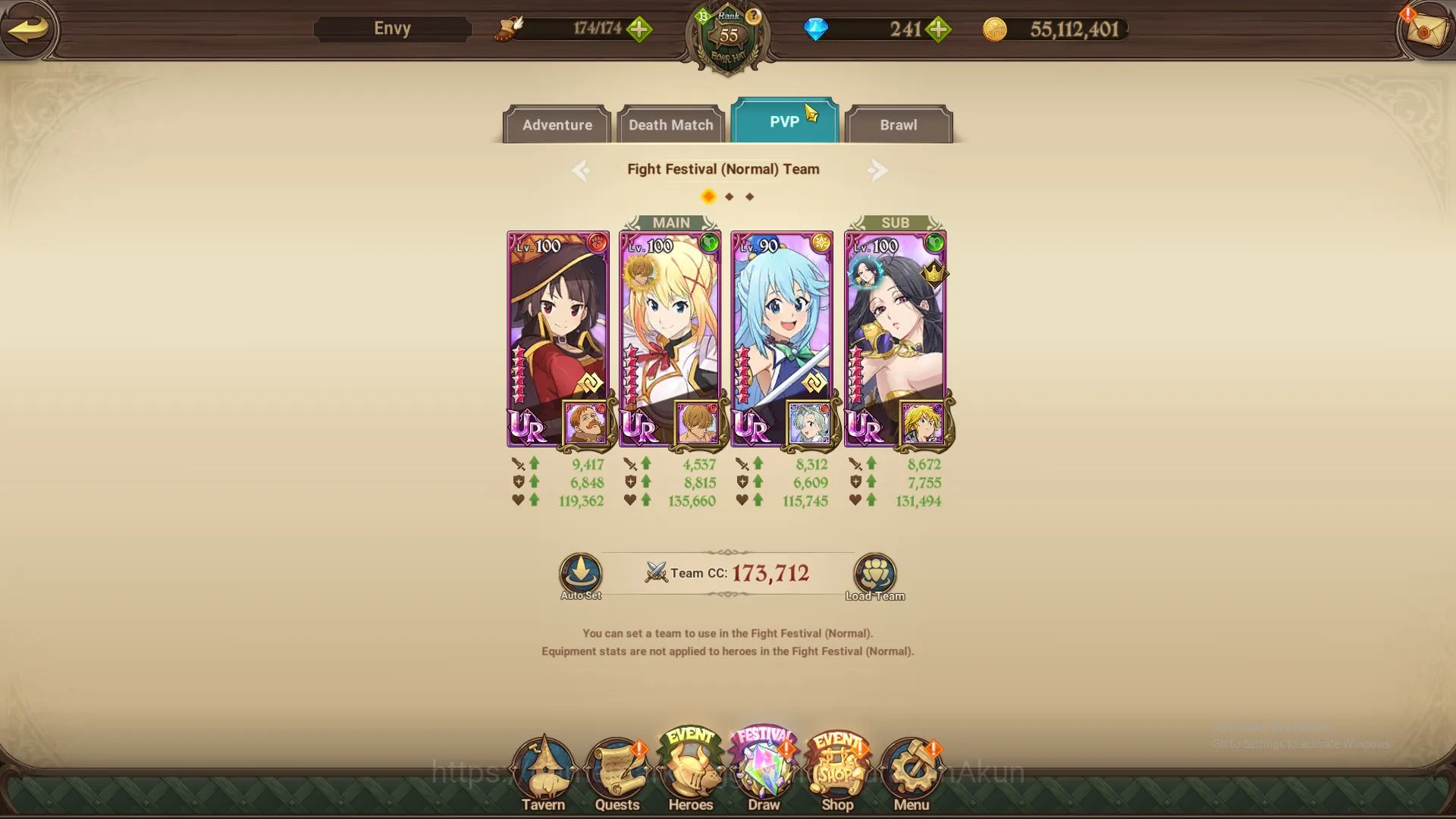 The Seven Deadly Sins: Grand Cross Accounts Midgame ASIA|2M CC|1 LR + 4 UR+Full Collab Konosuba+241 2