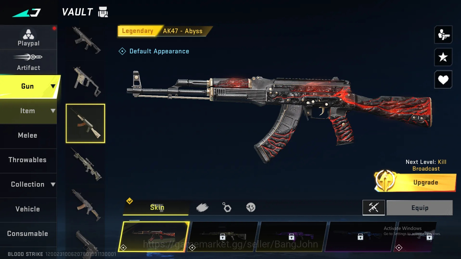 Blood Strike Accounts Others "Eternal Ethan | M4 Legend | AK47 Legend | M700 Legend |  MCX Ultra | KAR98 Legend | UMP Ultra 3