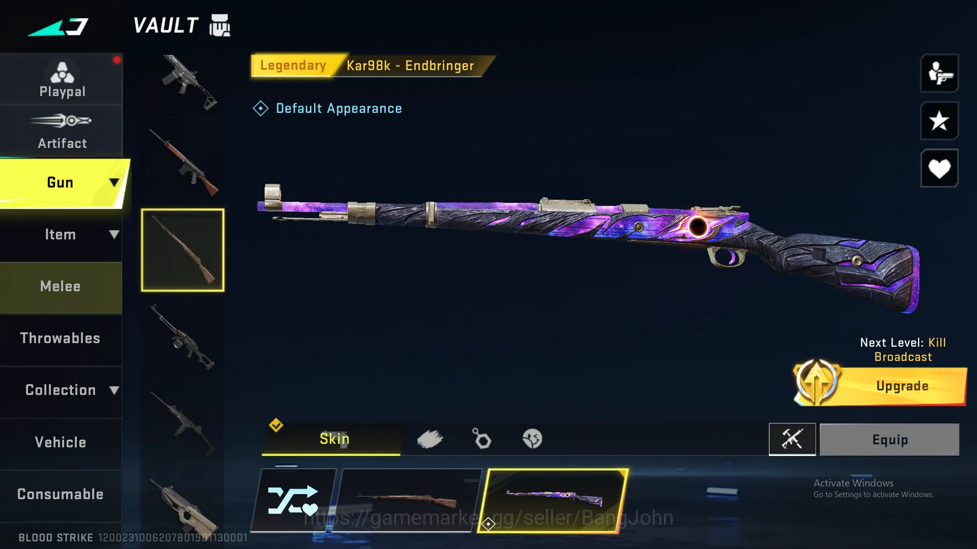 Blood Strike Accounts Others "Eternal Ethan | M4 Legend | AK47 Legend | M700 Legend |  MCX Ultra | KAR98 Legend | UMP Ultra 7