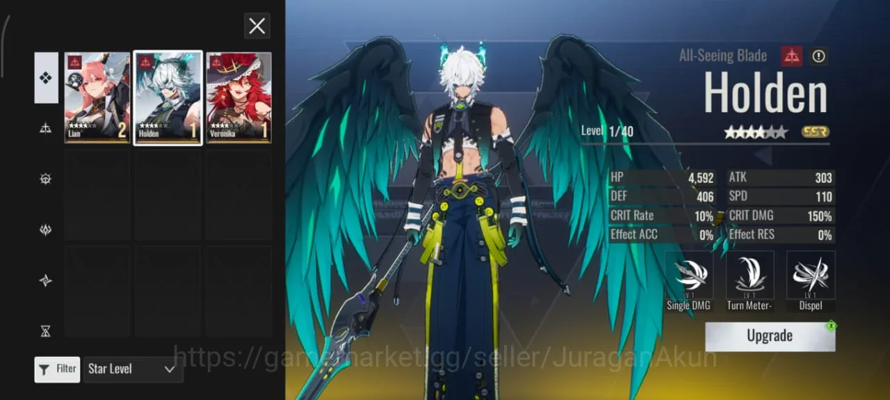Etheria: Restart Accounts Starter [Sv Asia-S4] Starter 3 SSR (Holden,Lian,Veronica)|Male MC|Log Google|Take 4