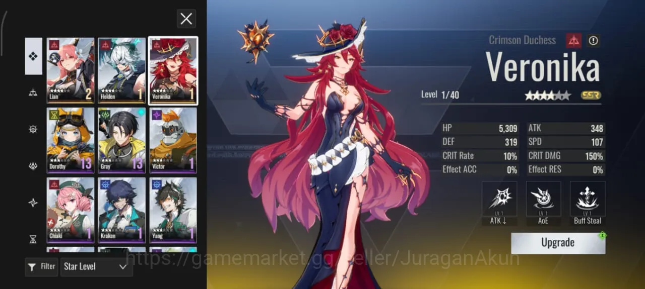 Etheria: Restart Accounts Starter [Sv Asia-S4] Starter 3 SSR (Holden,Lian,Veronica)|Male MC|Log Google|Take 5