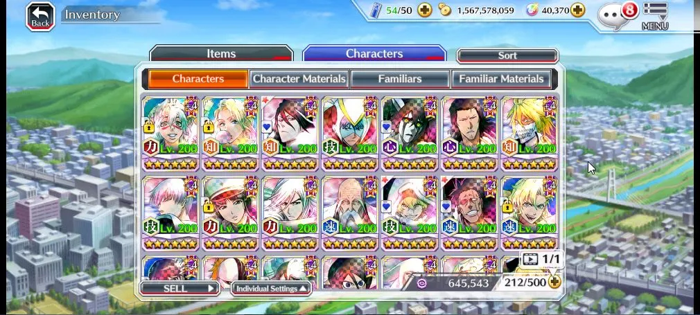 Bleach: Brave Souls Accounts Mid-Tier [GLOBAL]|40K Orb|Kenpachi+Gremmy 9th,Ichigo 7th,Nellier+Rangiku 10th Art,Byakuya 3