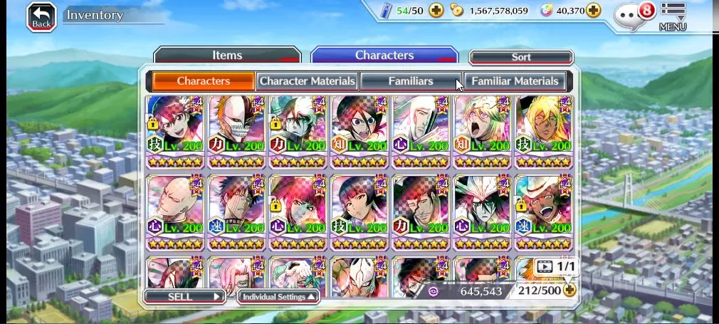 Bleach: Brave Souls Accounts Mid-Tier [GLOBAL]|40K Orb|Kenpachi+Gremmy 9th,Ichigo 7th,Nellier+Rangiku 10th Art,Byakuya 4
