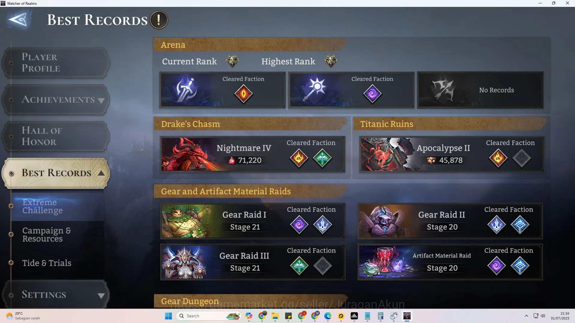 Watcher of Realms Accounts Sv 60xxx|Power 7.4M|Lord 9(Aracha,Twinfiend,Morrig image 5