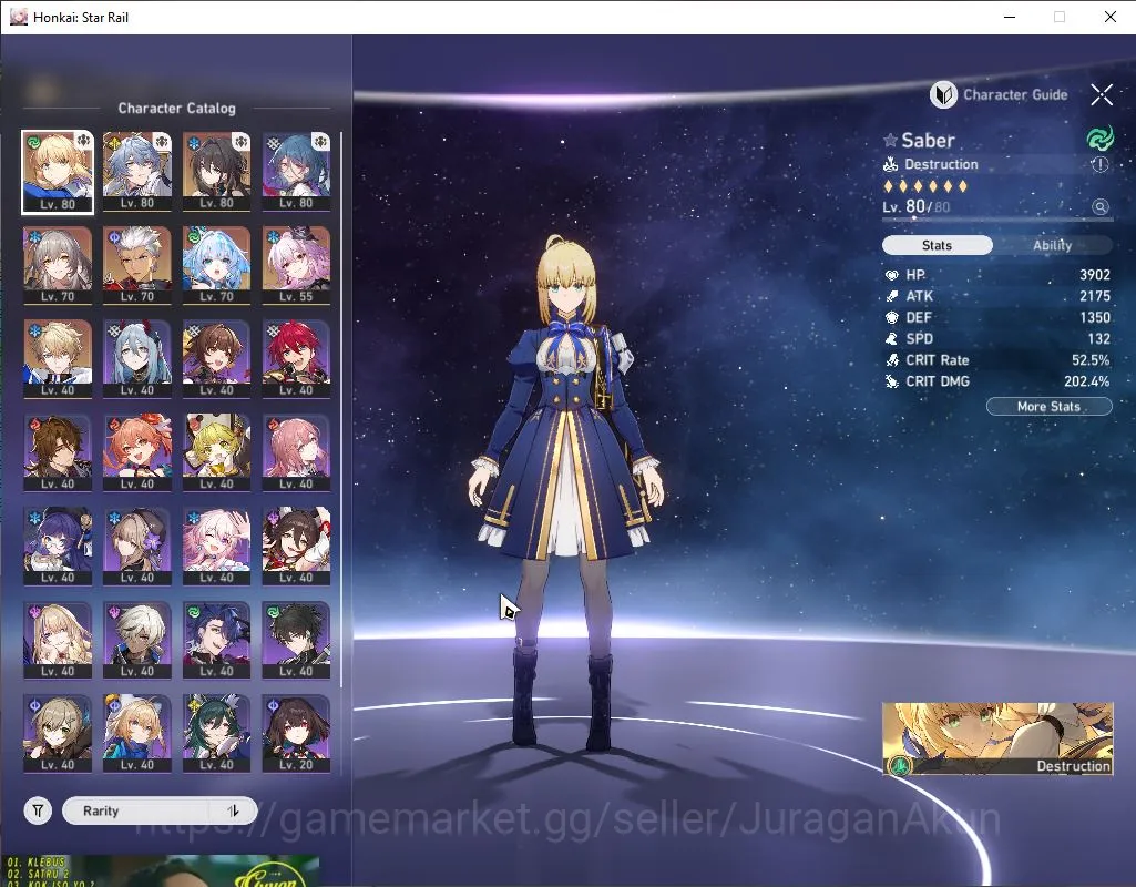 Honkai Star Rail Accounts Mid Game ASIA|TL63|6 Limited[Evernghit+Sign,Saber E1+Sign,Cerydra+Sign,Sunday,Ruan 2