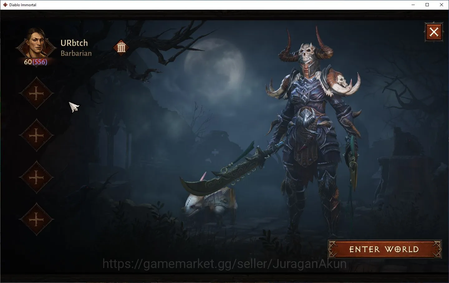 Diablo Immortal Accounts Mid-Tier NA-Burning Hells|Lv60(556)Barbarian|32k CR|Reso 330|Inferno I|Paragon Vanquisher|Hell