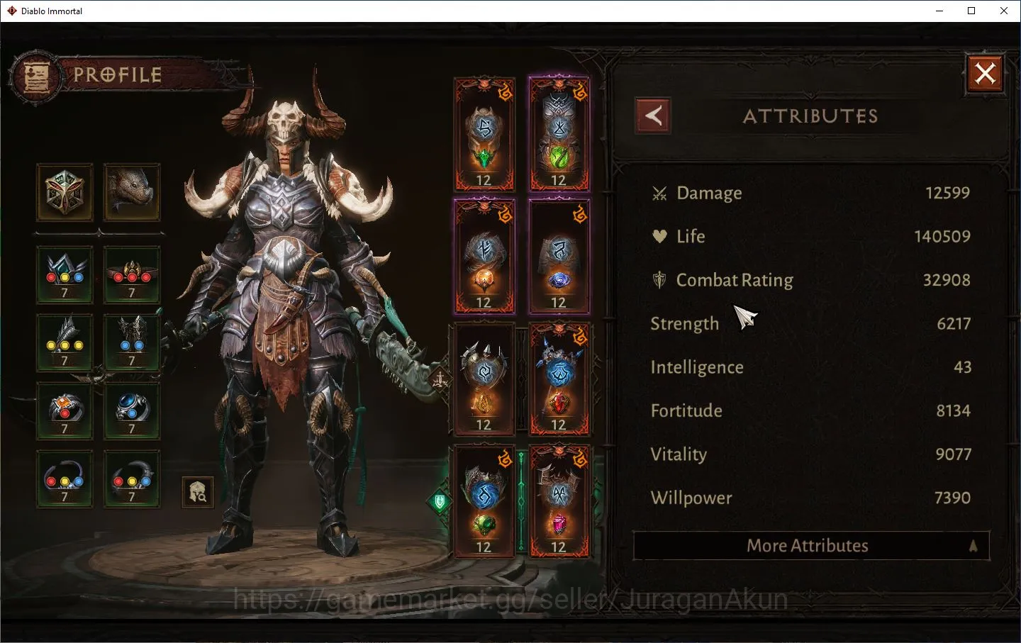 Diablo Immortal Accounts Mid-Tier NA-Burning Hells|Lv60(556)Barbarian|32k CR|Reso 330|Inferno I|Paragon Vanquisher|Hell 4