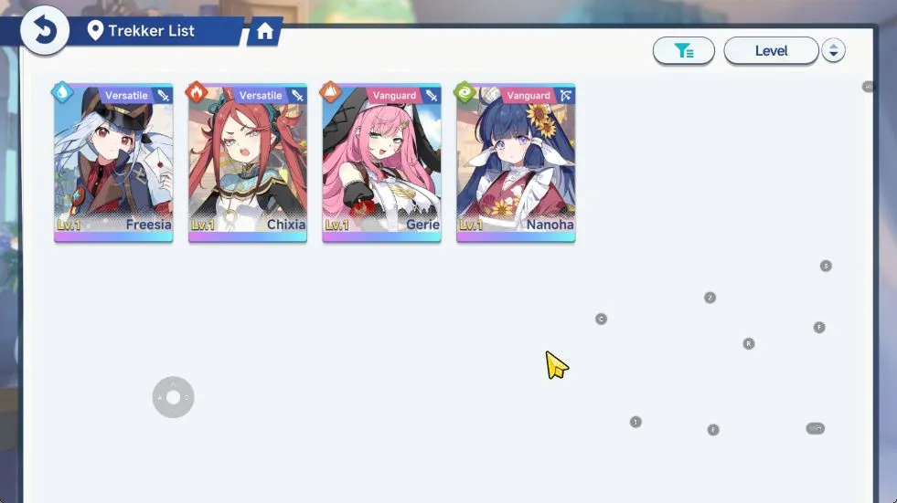 Stella Sora Accounts GLOBAL| Lv 3 | Starter | 2K SD | 4 SSR [Fressia,Gerie,Chixia,Nanoha] |1 SSR Disc, 8 SR Disc | Log 2