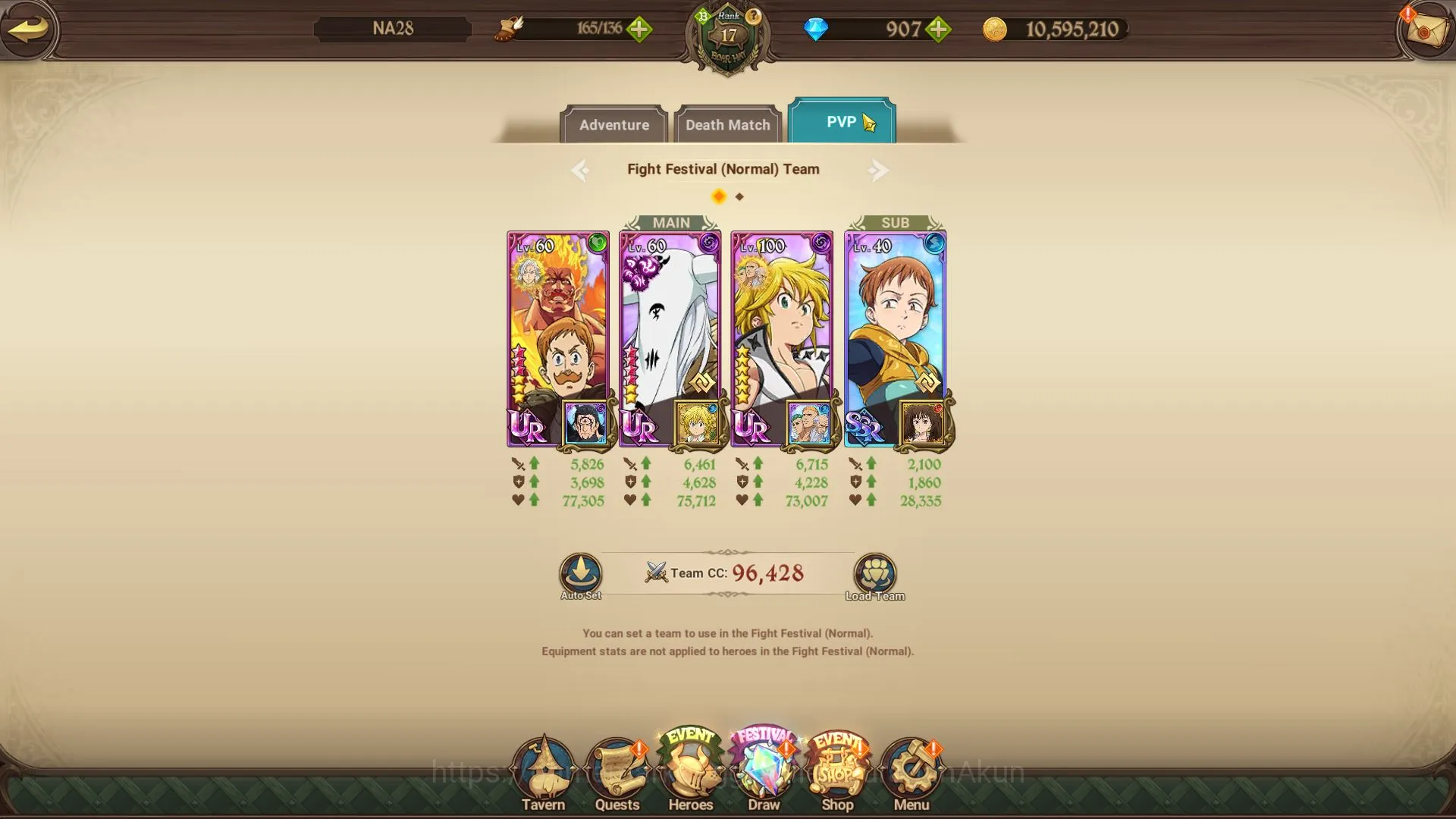 The Seven Deadly Sins: Grand Cross Accounts Starter Global | Starter | 801K CC,Ch 5 | 3 UR+907 Gems | Mael,Escanor,Demon 3