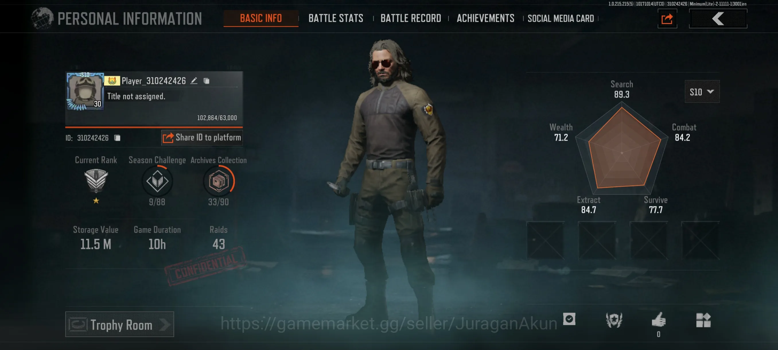 Arena Breakout Starter [MOBILE]SV 11,5M|CV 7M|Combust FAMAS,AKS74,Turq9A9 image 1