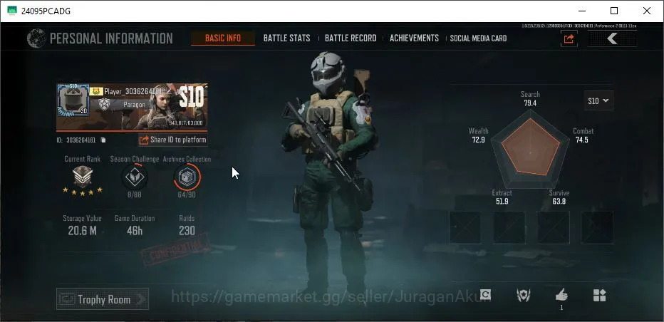 Arena Breakout Accounts Mid-Tier [MOBILE] Lv 30|SV 20,6M|CV 8M|MaxTac Unif,Trauma Unif|Splash AR-57,Combust FAMAS,Edge MPX 2