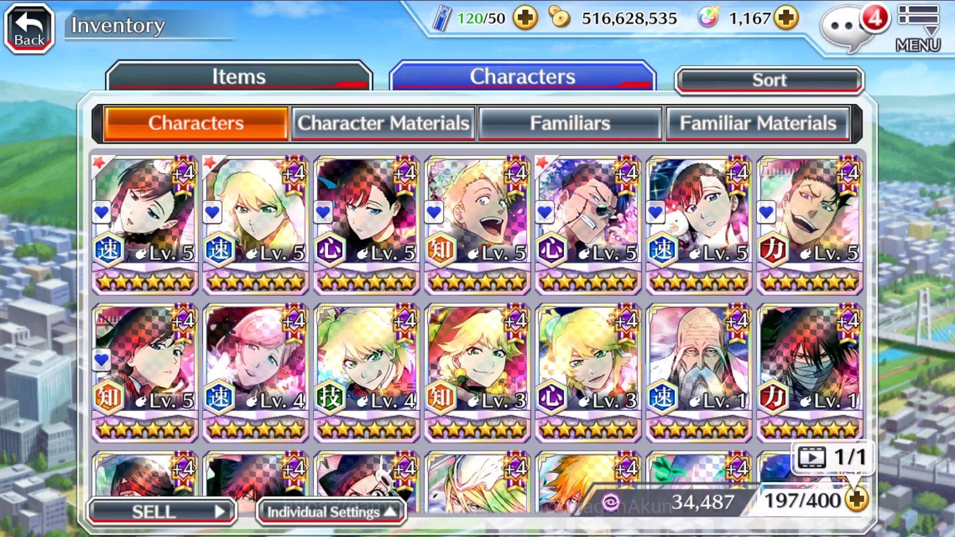Bleach: Brave Souls Accounts Mid-Tier [GLOBAL]1,1K Orb+Fresh All Story|4 MAX TRANSCEND[Noel,Ninny&Osushi,Bruno]8Char 4