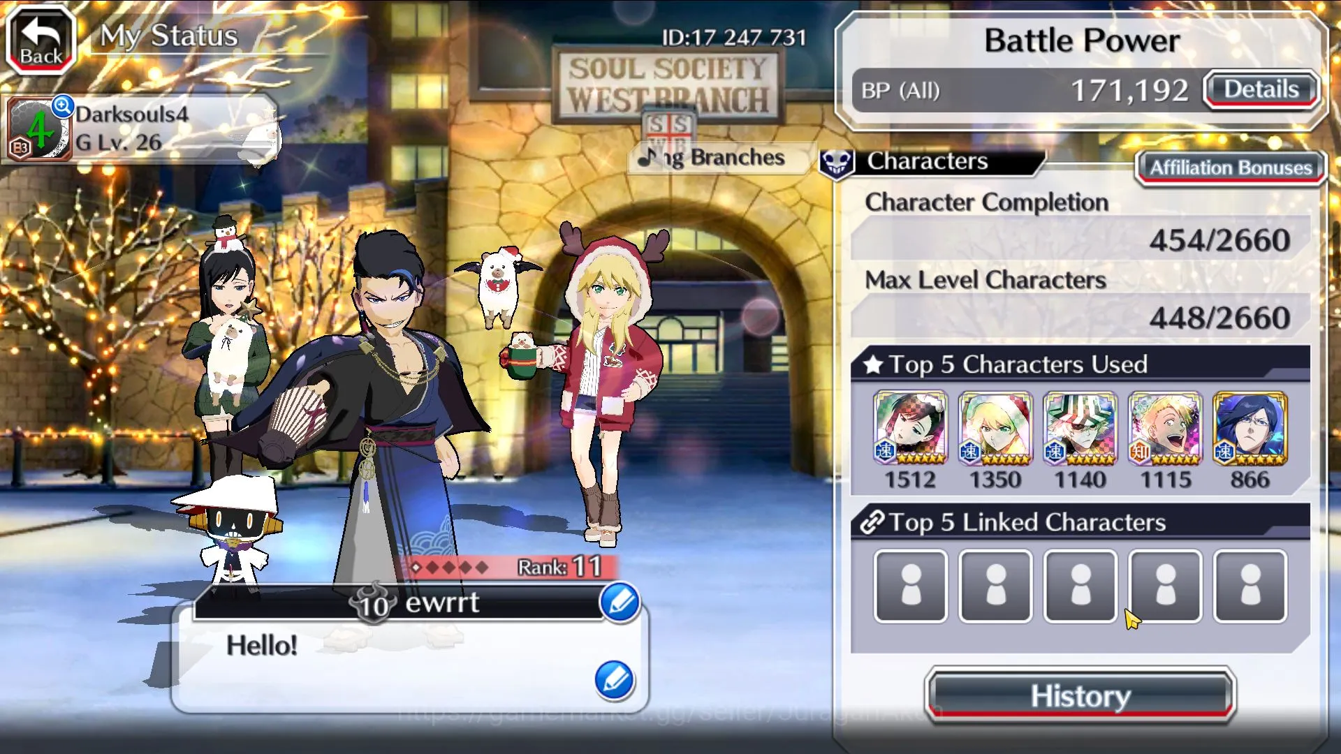 Bleach: Brave Souls Accounts Mid-Tier [GLOBAL]1,1K Orb+Fresh All Story|4 MAX TRANSCEND[Noel,Ninny&Osushi,Bruno]8Char 5