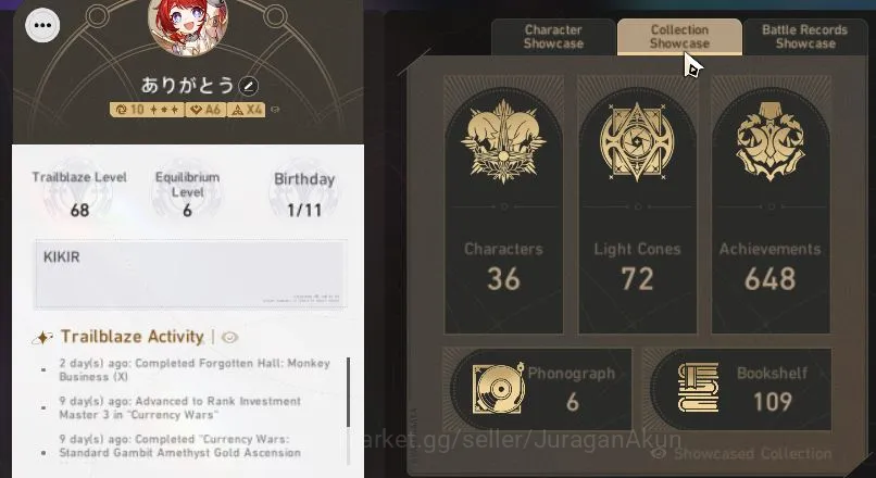 Honkai Star Rail Accounts ASIA|TL 68|8 Limited|[Phainon,Saber,Archer]+Sign,E image 3