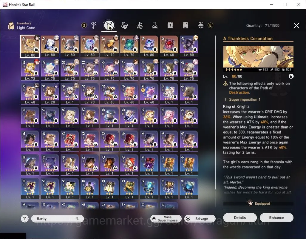 Honkai Star Rail Accounts ASIA|TL 68|8 Limited|[Phainon,Saber,Archer]+Sign,E image 6