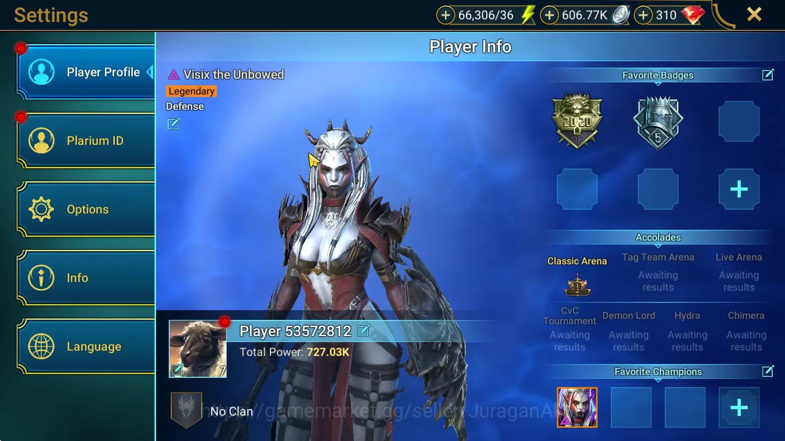 Raid: Shadow Legends Accounts Starter Starter 727K Power| 1 Mythical Androc The Glorious|18 Legend(Visix,Deliana,Etc) + 66K 2