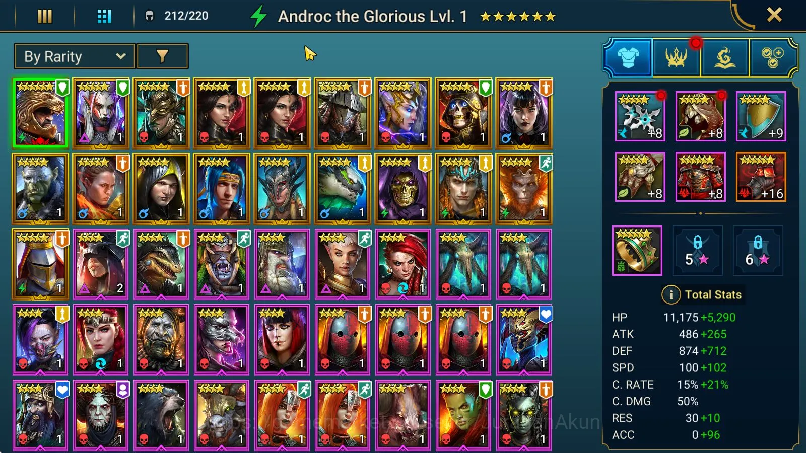 Raid: Shadow Legends Accounts Starter Starter 727K Power| 1 Mythical Androc The Glorious|18 Legend(Visix,Deliana,Etc) + 66K 3