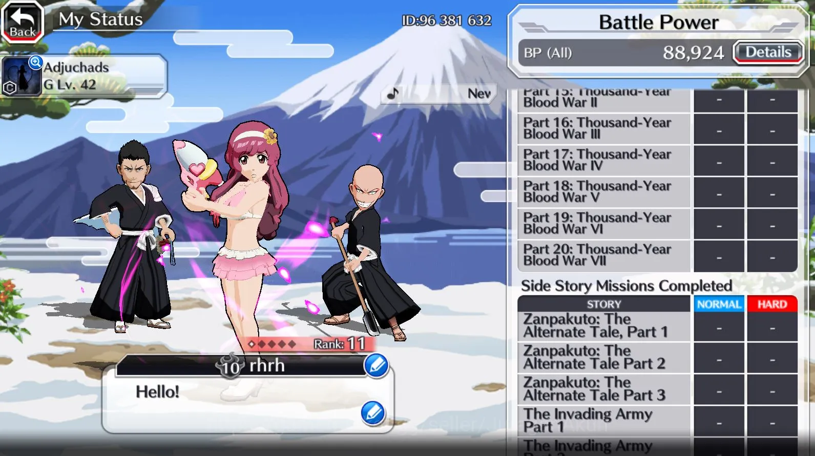 Bleach: Brave Souls Accounts Mid-Tier [GLOBAL]20k spirit orbs| Isshin, Meninas, Ikkaku and ETC 4