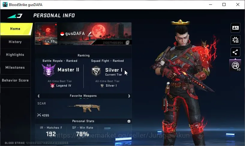 Blood Strike Accounts Asia|Eternal Scar-Dominator|2 Ultra Zero-HazeBlaze image 2