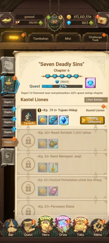 The Seven Deadly Sins: Grand Cross Accounts Midgame Global |3,7M CC| 2LR + 6UR + Collab Solev + 863 Gems 5