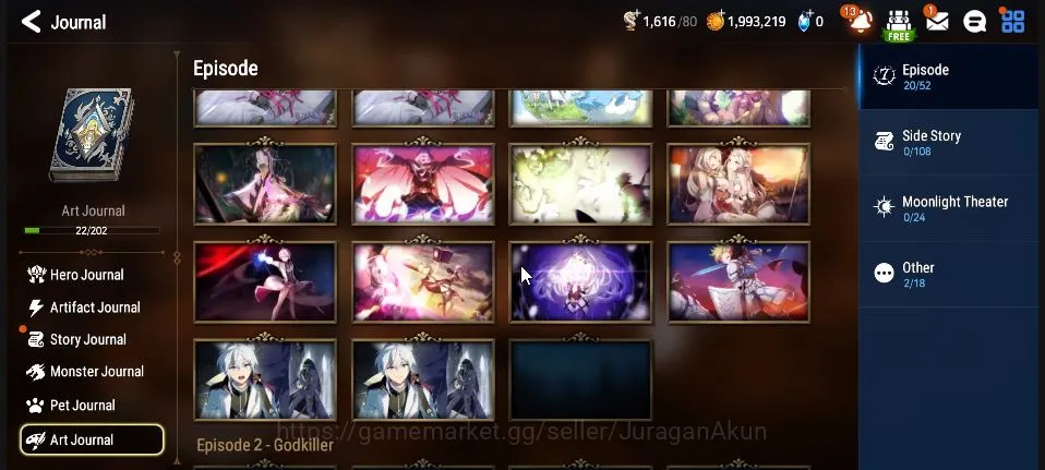 Epic Seven Accounts Mid-Tier Global Unverif| 3ML | Har setti, Solitaria of the Snow, Dragon Bride Senya 3