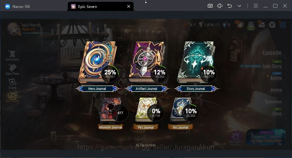 Epic Seven Accounts Mid-Tier Global Unverif| 3ML | Har setti, Solitaria of the Snow, Dragon Bride Senya 4