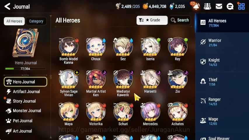 Epic Seven Accounts Starter Global Unverif|Best Starter|5 ML(Sage Vivian,Har setti,Mawerik,etc)+Choux,Sez,etc|POH 3