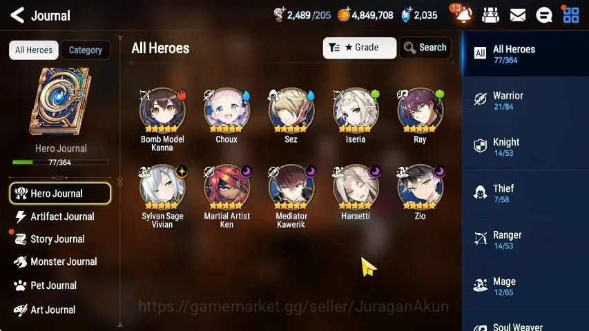 Epic Seven Accounts Starter Global Unverif|Best Starter|5 ML(Sage Vivian,Har setti,Mawerik,etc)+Choux,Sez,etc|POH 4