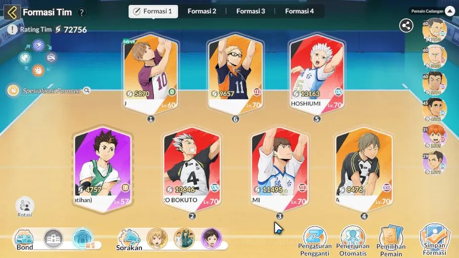 HAIKYU!! FLY HIGH Accounts SEA|Lvl 41|2,7K DM+50 Ticket Memo|3 UR+Memo [Hoshiumi,Bokuto,Hirugami]+10 SSR