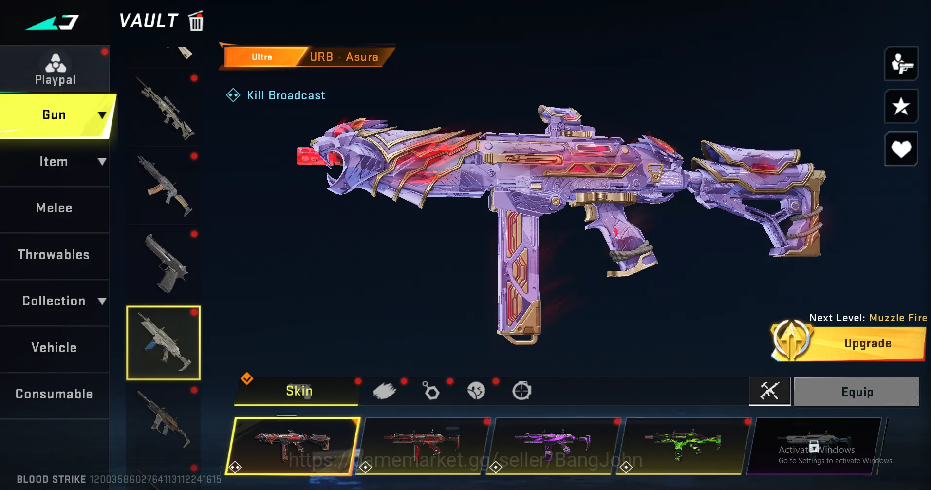 Blood Strike Accounts Others "Eternal Zero | Eternal Vector (level 4) | Eternal KAG Dynamite | Eternal Spear | Eternal M700 10
