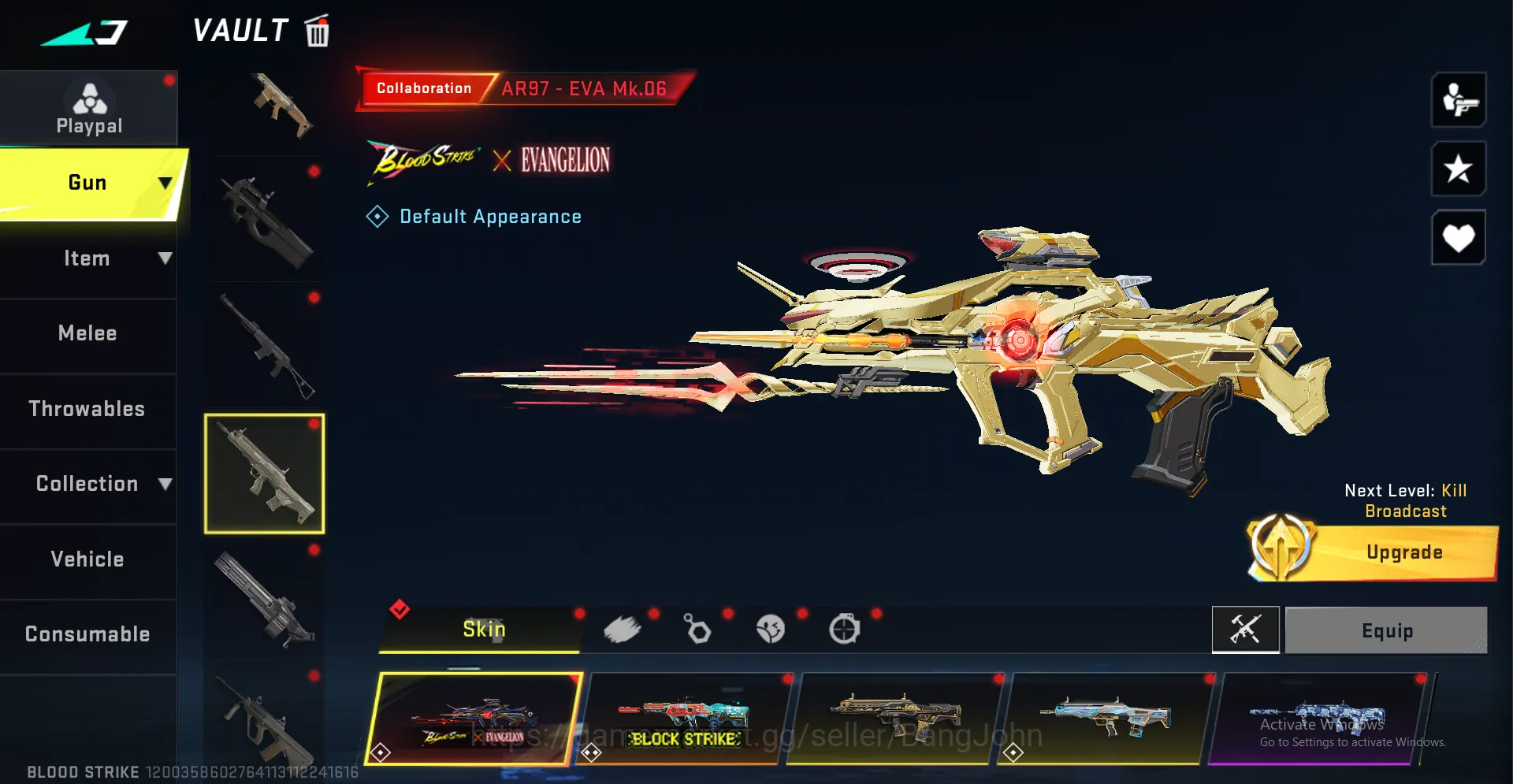 Blood Strike Accounts Others "Eternal Zero | Eternal Vector (level 4) | Eternal KAG Dynamite | Eternal Spear | Eternal M700 12