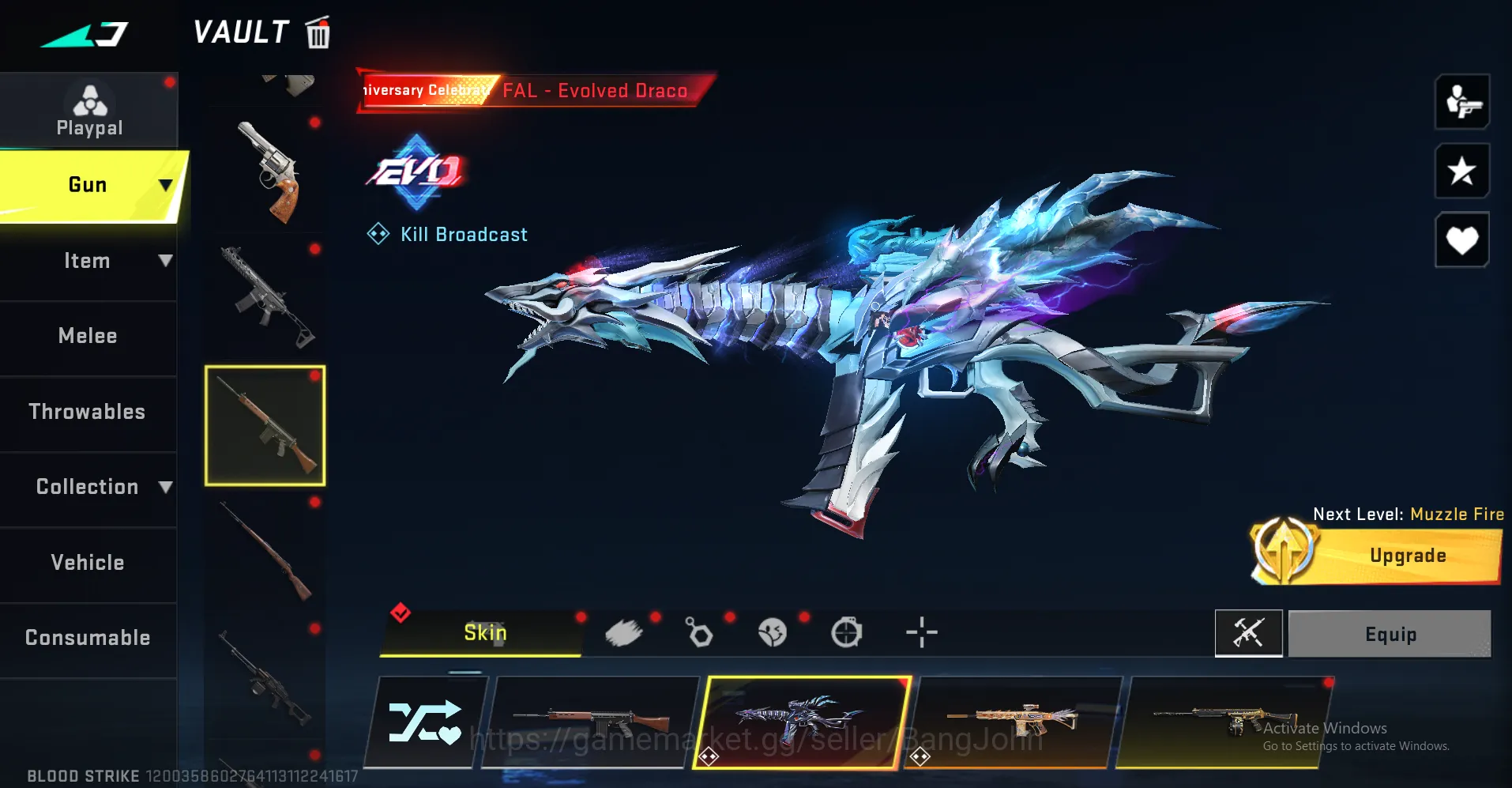 Blood Strike Accounts Others "Eternal Zero | Eternal Vector (level 4) | Eternal KAG Dynamite | Eternal Spear | Eternal M700 13