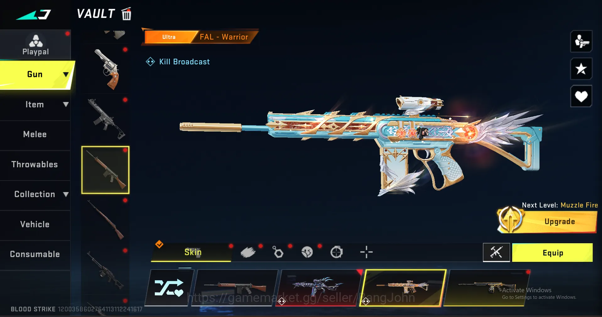 Blood Strike Accounts Others "Eternal Zero | Eternal Vector (level 4) | Eternal KAG Dynamite | Eternal Spear | Eternal M700 14