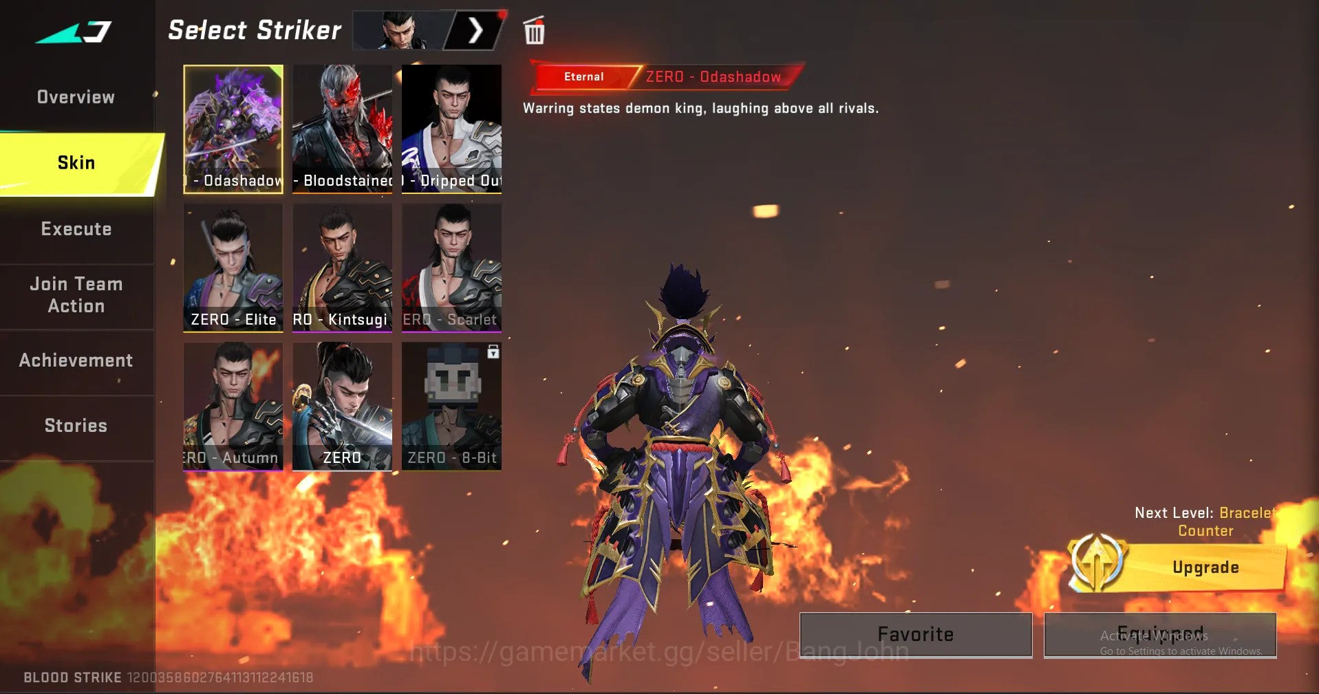 Blood Strike Accounts Others "Eternal Zero | Eternal Vector (level 4) | Eternal KAG Dynamite | Eternal Spear | Eternal M700 16