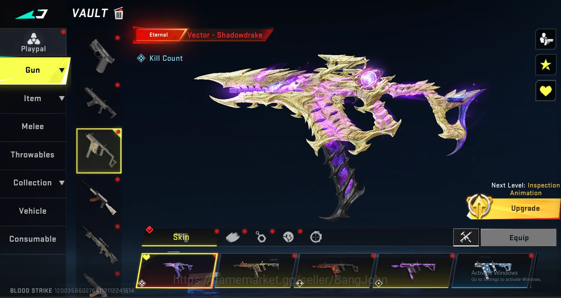 Blood Strike Accounts Others "Eternal Zero | Eternal Vector (level 4) | Eternal KAG Dynamite | Eternal Spear | Eternal M700 3