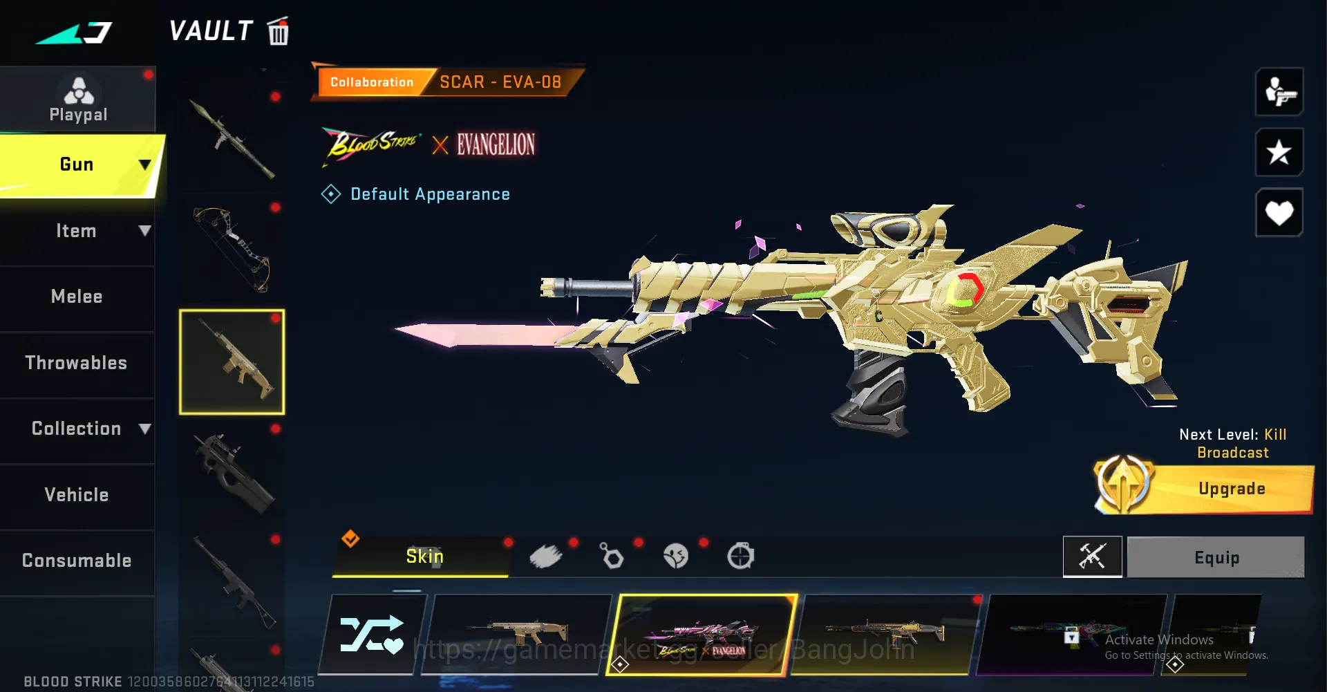 Blood Strike Accounts Others "Eternal Zero | Eternal Vector (level 4) | Eternal KAG Dynamite | Eternal Spear | Eternal M700 4