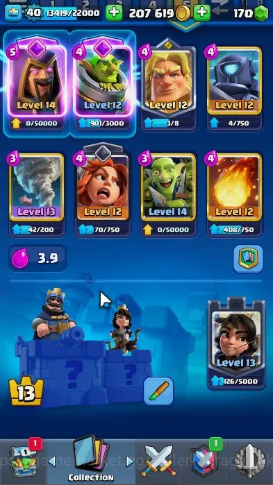 Clash Royale Accounts Midgame Lvl 40|Trophy 7616|8Years ACC|Limited Skin|KTL 13|Card 119|7 EVO 6 Champ,20 5