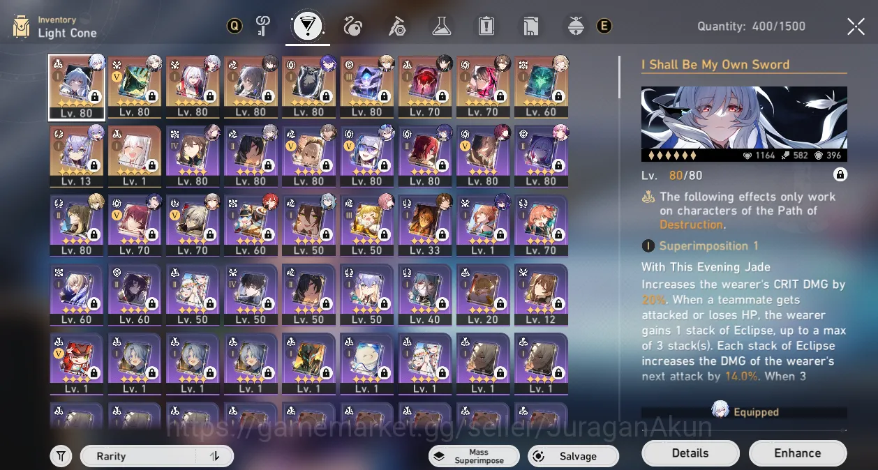 Honkai Star Rail Accounts End Game ASIA [TL70] 13 Limited (Archeron+Sign, Topaz+Sign, JingLiu+Sign, TheHertaE1, LuochaE1 9