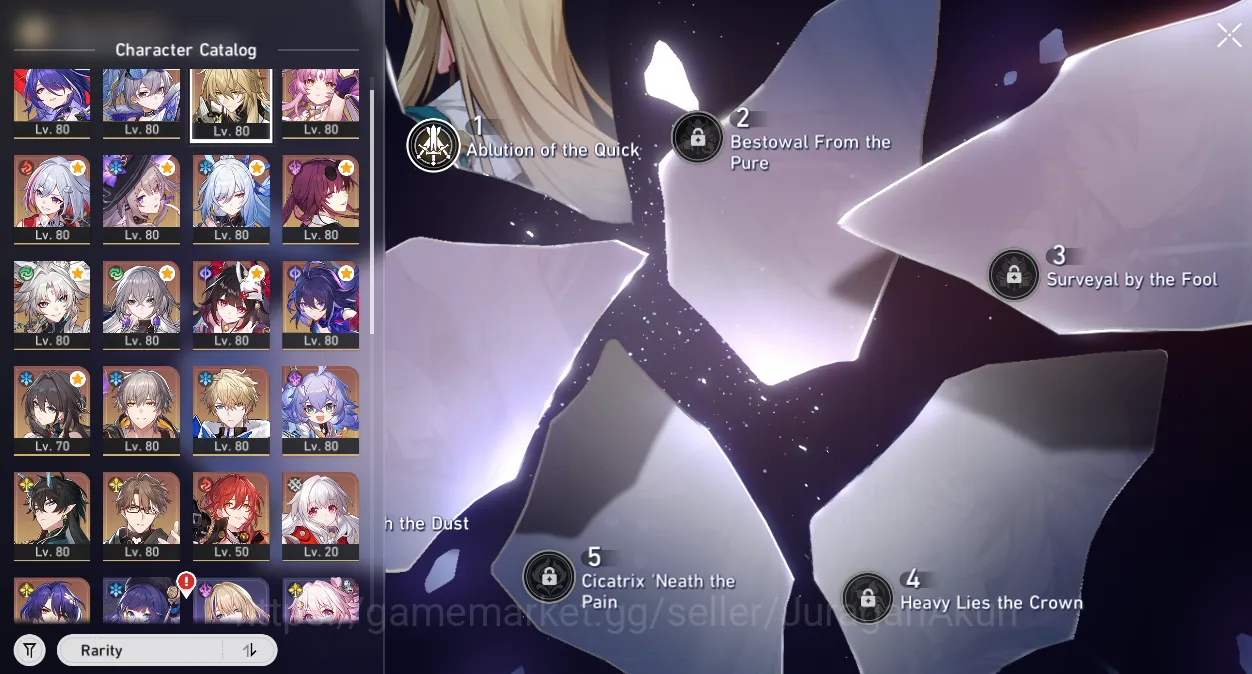 Honkai Star Rail Accounts End Game ASIA [TL70] 13 Limited (Archeron+Sign, Topaz+Sign, JingLiu+Sign, TheHertaE1, LuochaE1 5