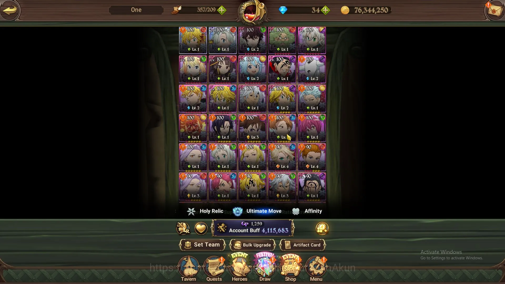 The Seven Deadly Sins: Grand Cross Accounts Asia|4,1M CC|2 LR+8 UR+Collab Blessing|Meliodas,El image 3