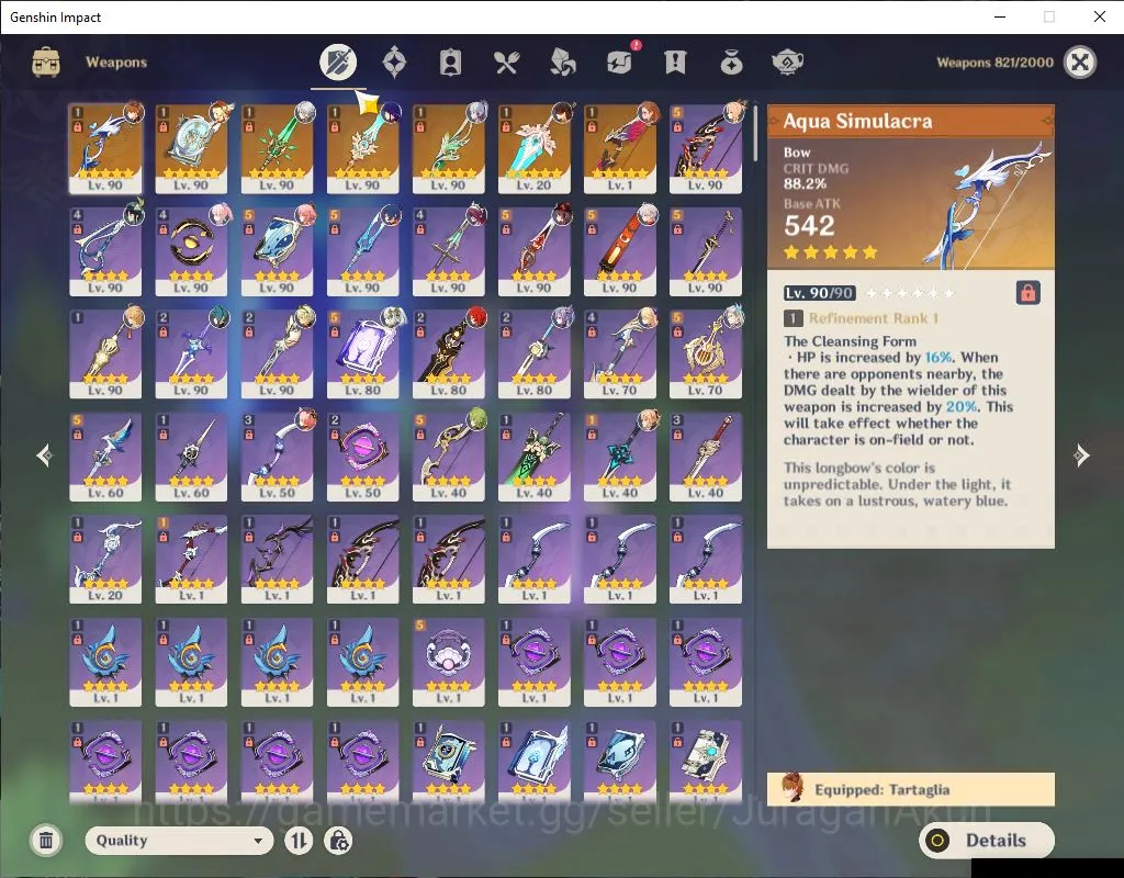 Genshin Impact Accounts ASIA|AR 59|14 Limited+7 [5 Star's Weapon]|[Neuvill image 4