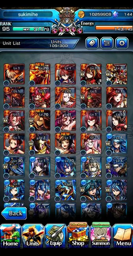 Grand Summoners Accounts Mid-Game [GLOBAL] Rank 95| 15 Ascend (ShirouTW,Isliid2TW,Beta,Chloe,SMiyuTW,MiyuTW,Hazuki and 4