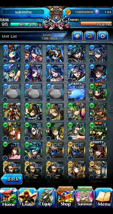 Grand Summoners Accounts Mid-Game [GLOBAL] Rank 95| 15 Ascend (ShirouTW,Isliid2TW,Beta,Chloe,SMiyuTW,MiyuTW,Hazuki and 5