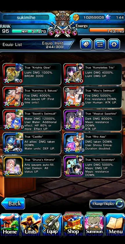 Grand Summoners Accounts Mid-Game [GLOBAL] Rank 95| 15 Ascend (ShirouTW,Isliid2TW,Beta,Chloe,SMiyuTW,MiyuTW,Hazuki and 6