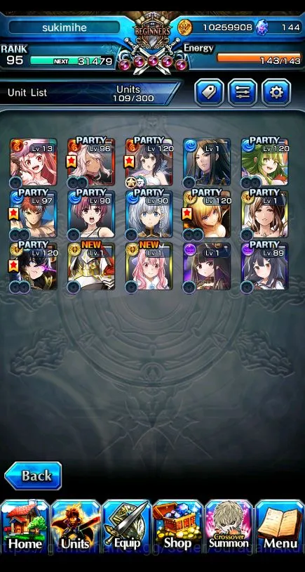 Grand Summoners Accounts Mid-Game [GLOBAL] Rank 95| 15 Ascend (ShirouTW,Isliid2TW,Beta,Chloe,SMiyuTW,MiyuTW,Hazuki and 7