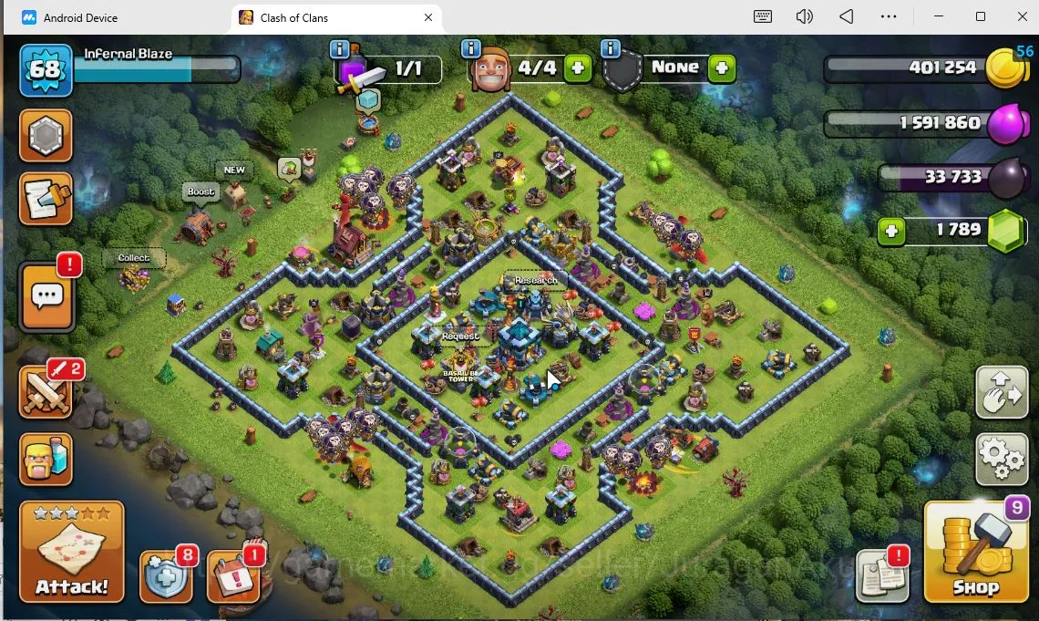 TH13 -BH 5|LV 68|HH 5|BK 12,AQ 12,GW 9,MP 27,RC 0|Limited Skin|CN ON|Protect OFF|TAKE MAIL|CHECKSS(COC1626) Clash of Clans Mid-Tier TH13 -BH 5|LV 68|HH 5|BK 12,AQ 12,GW 9,MP 27,RC 0| image 1